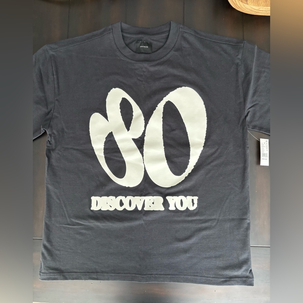 PacSun Black Tee with white Logo